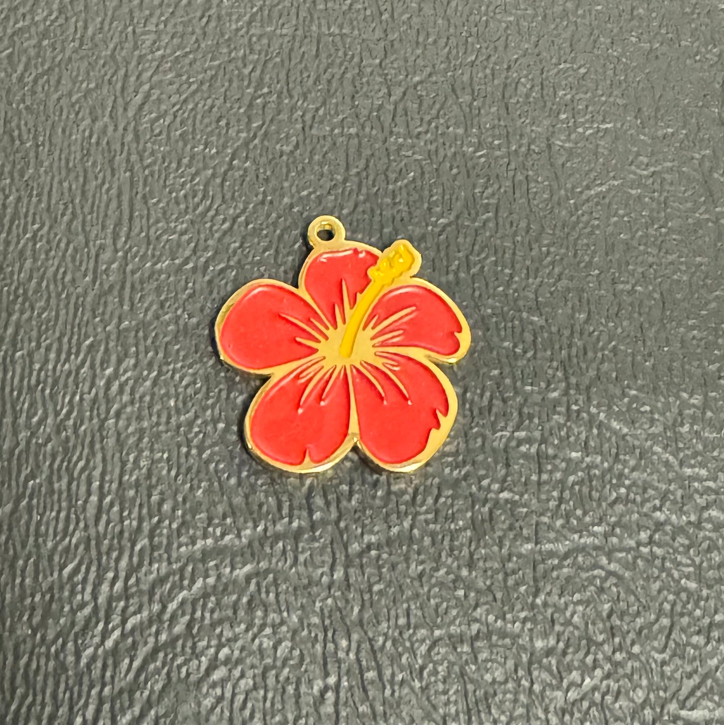 Enamel Amapola Stainelss Steel Charm