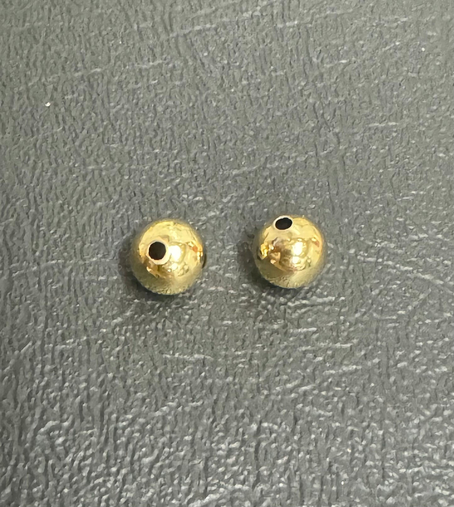 18k Gold Plated Smooth Round Bead