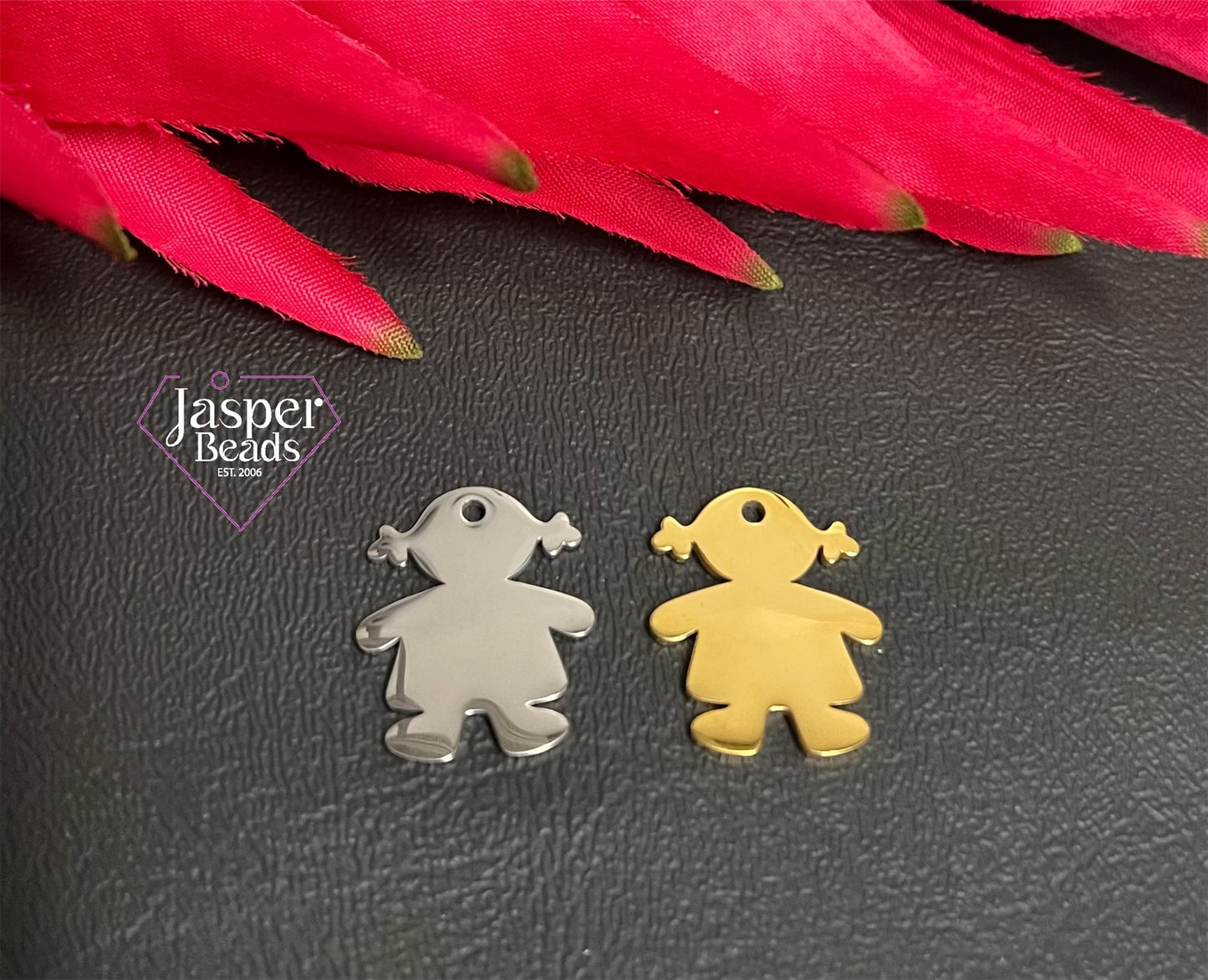 Stainless Steel Girl Charm