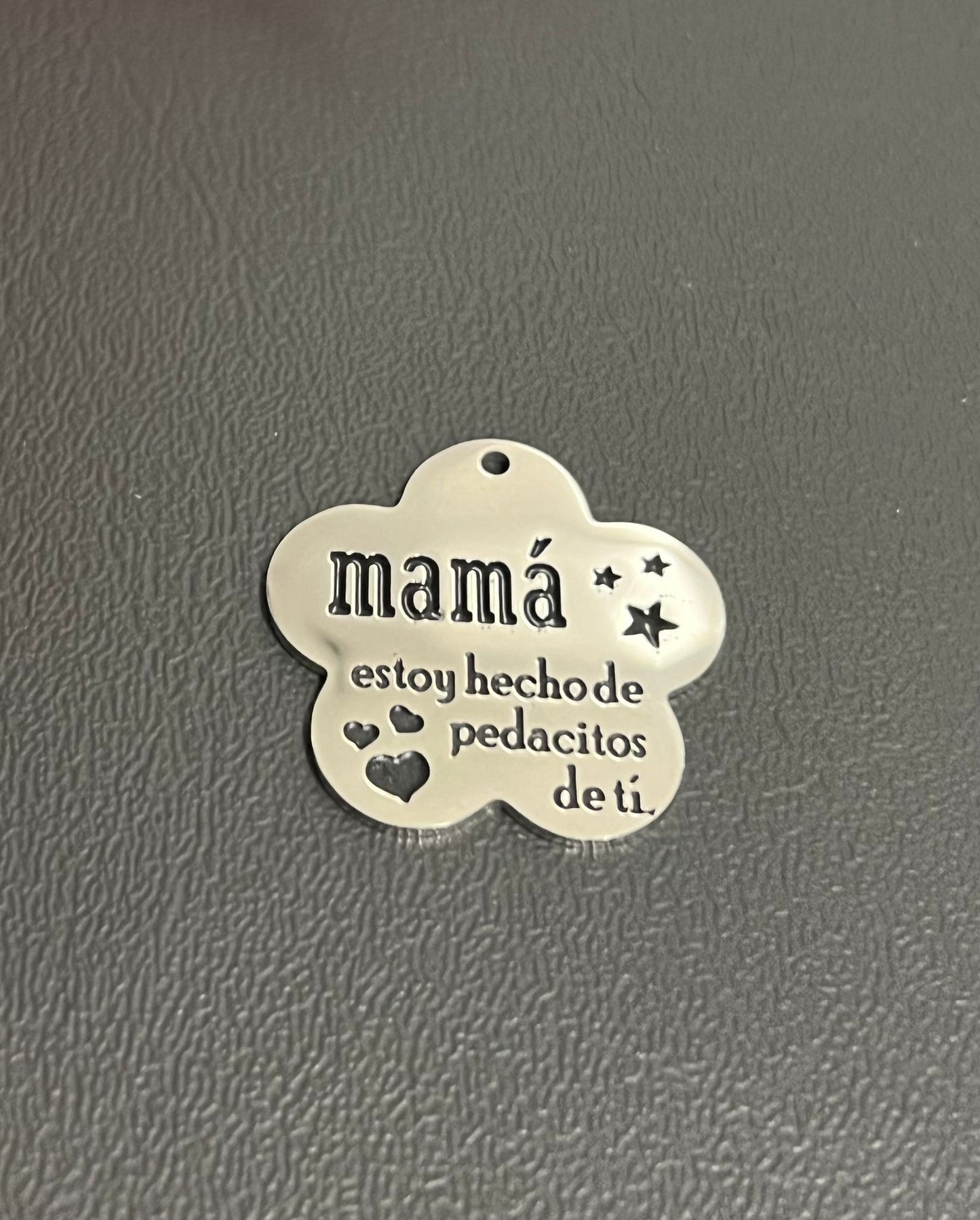 Stainless Steel Engraving Mom Charm