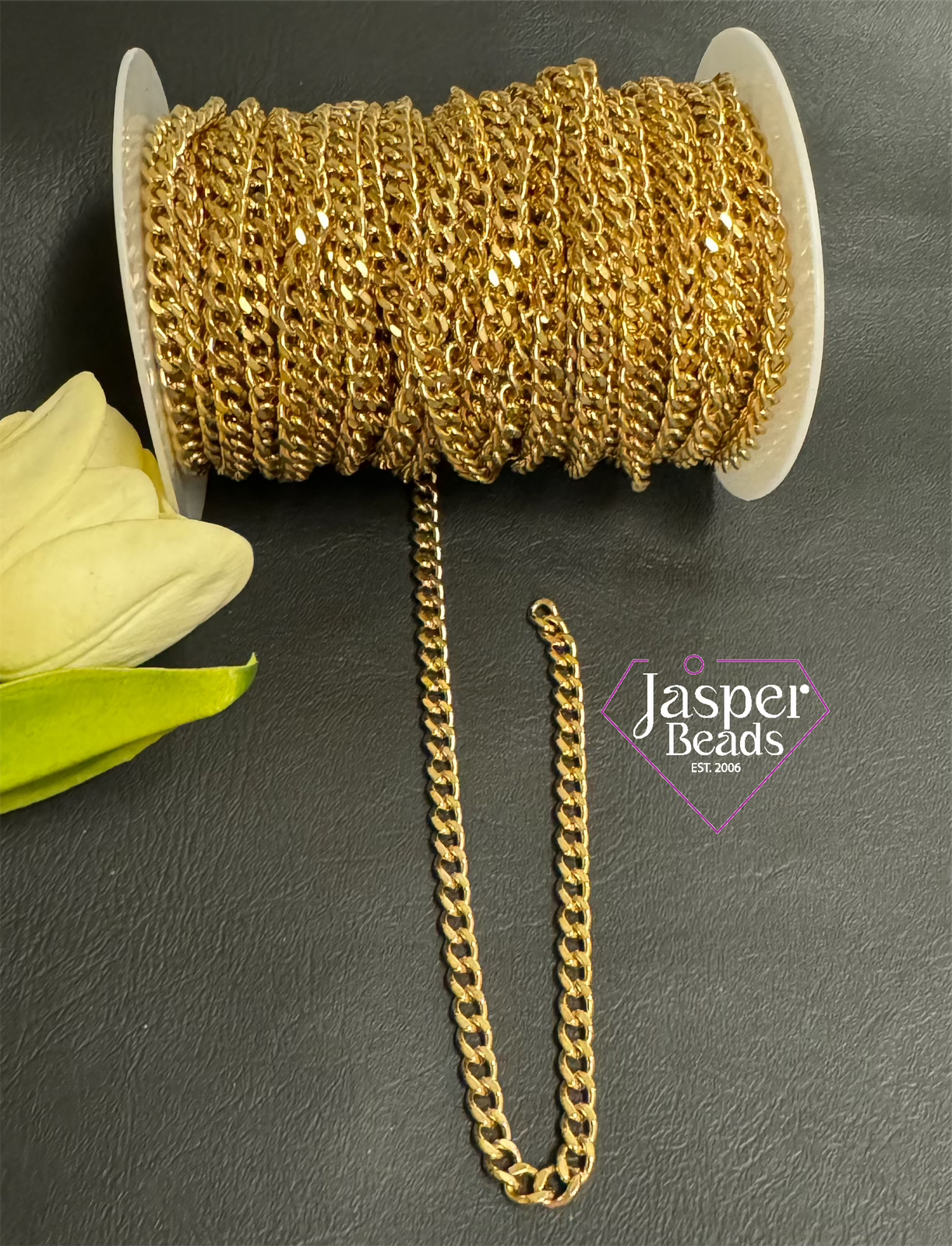 Stainless Steel Gold Cubano Chain