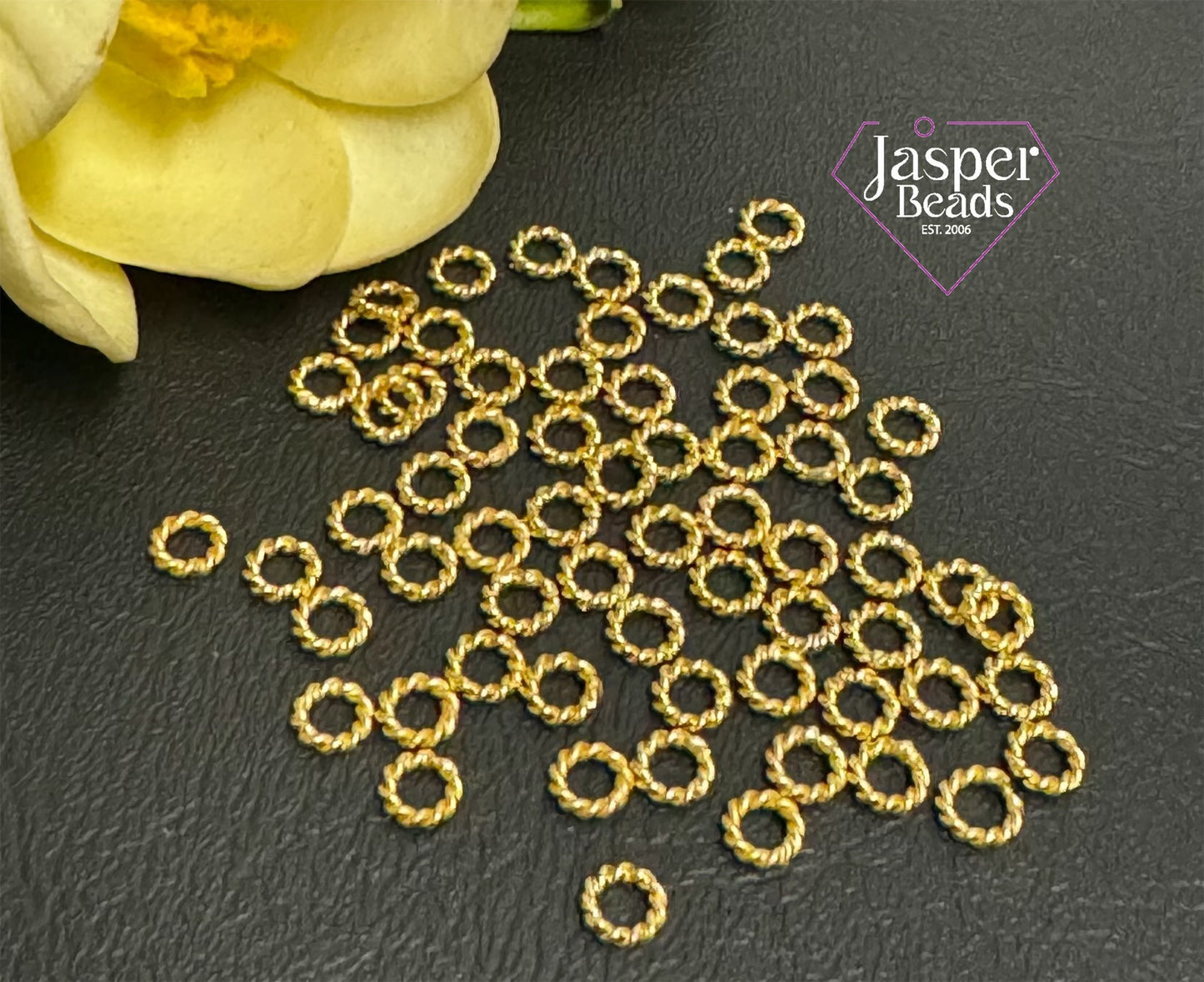18k Gold Plated Twist Jump Ring