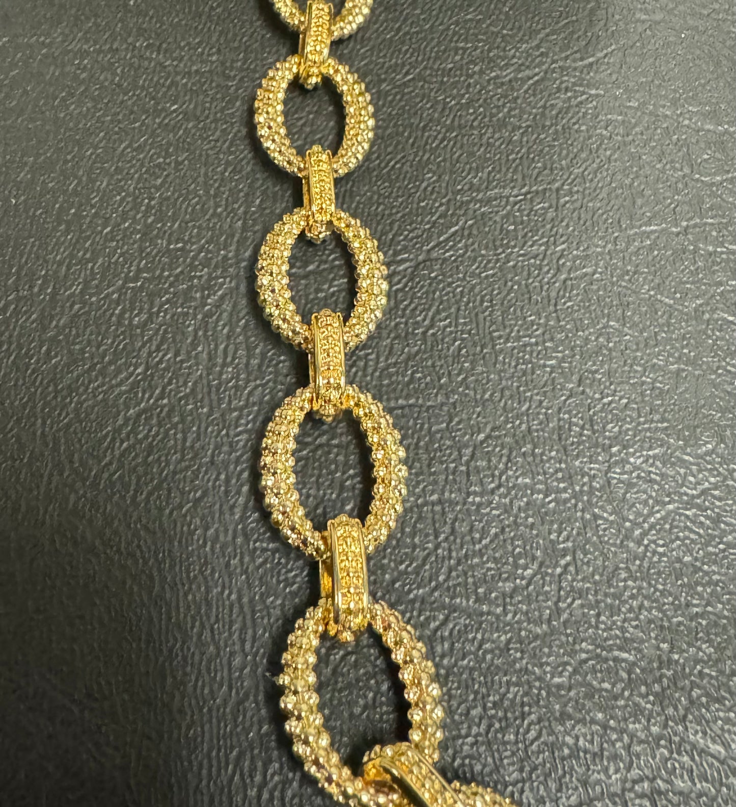 18k Gold Plated Chain with Dotted