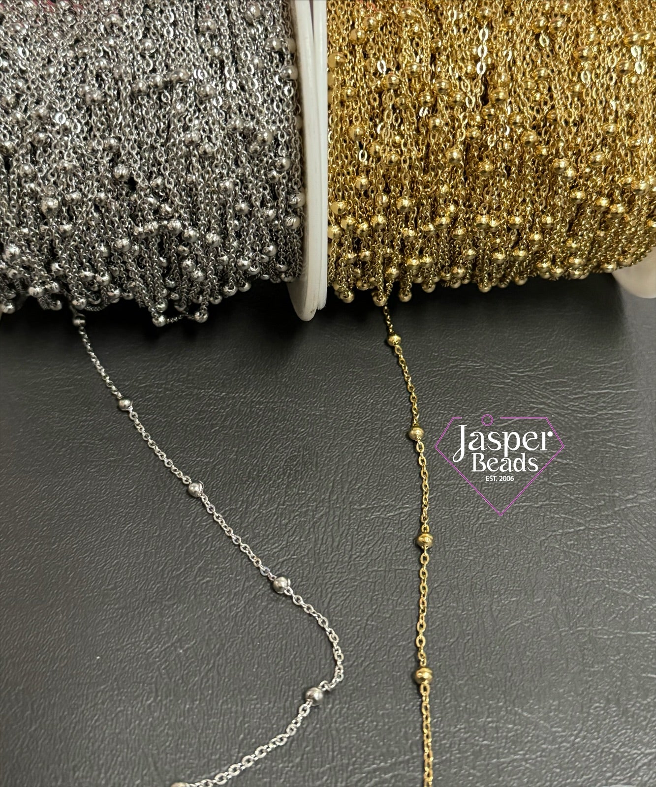 Stainless Steel Chain with 4mm Bead