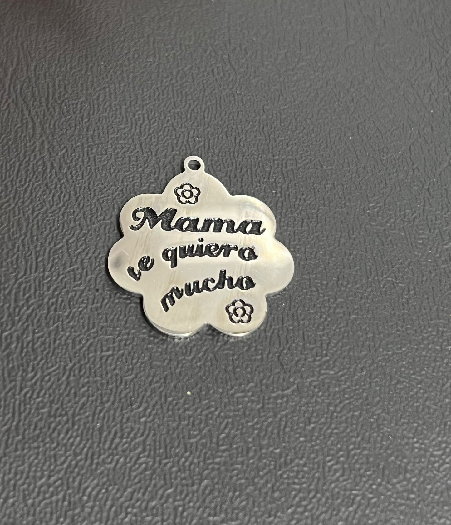 Stainless Steel Engraving Mom Charm