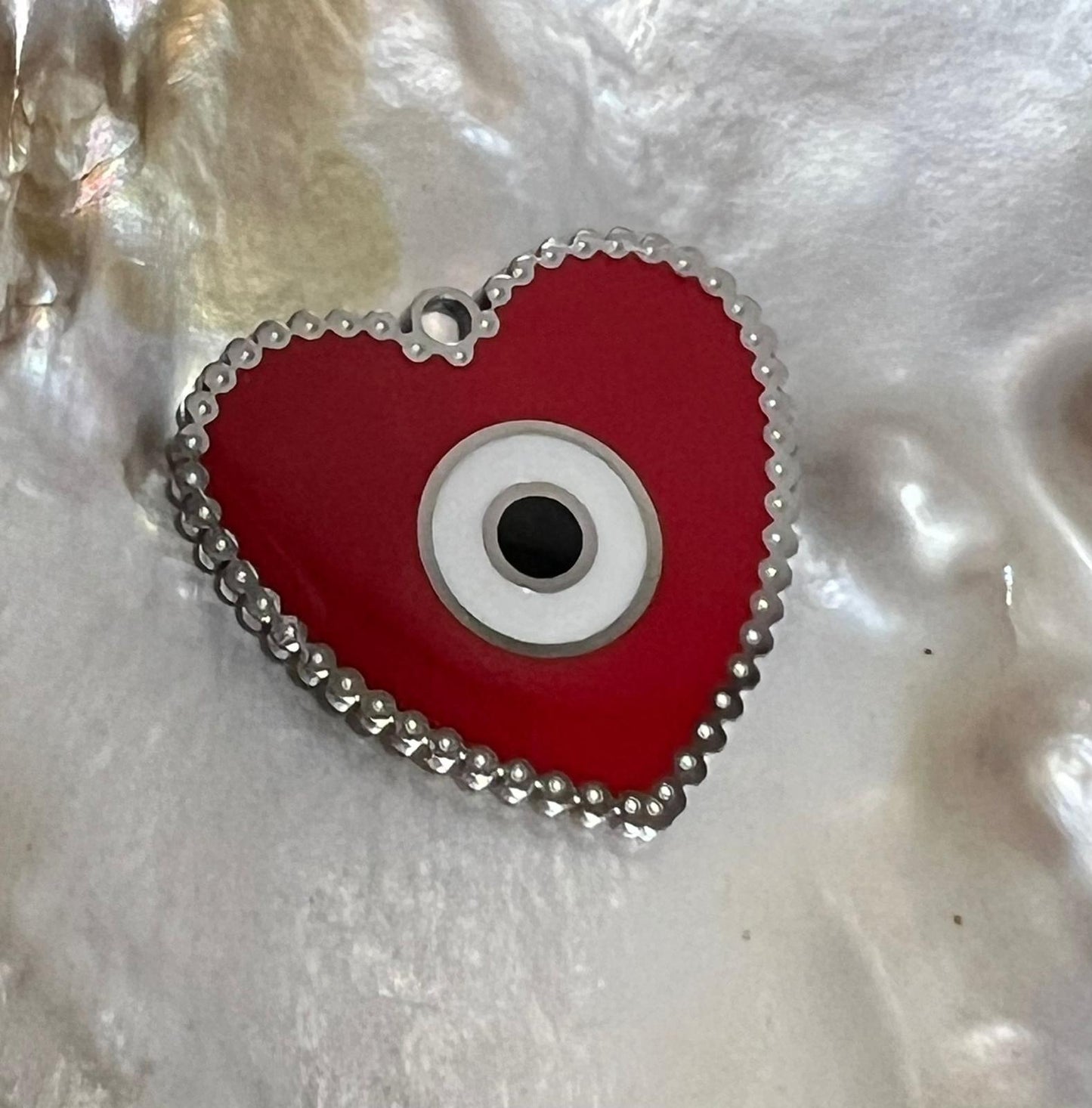 Evil Eye Heart Charm