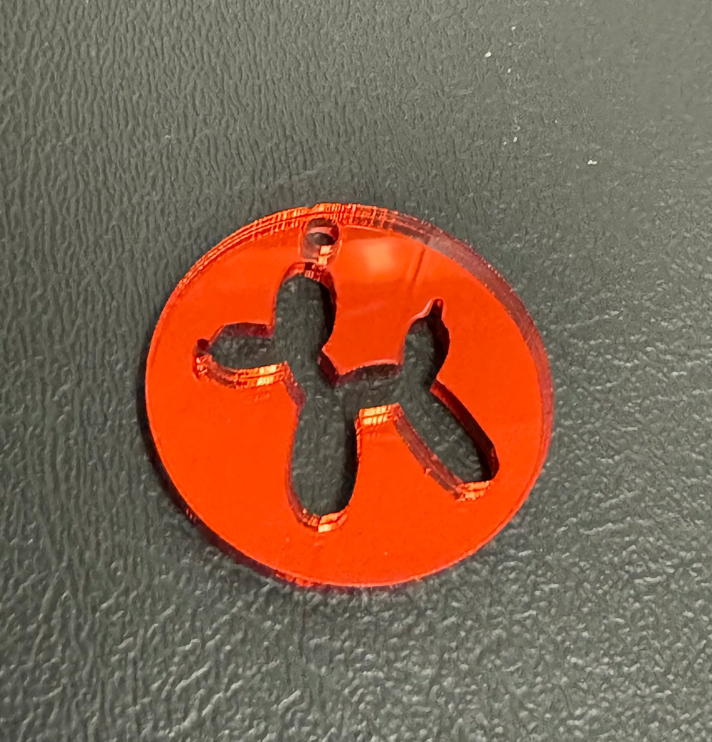 Acrylic Ballon Dog Circle Charm
