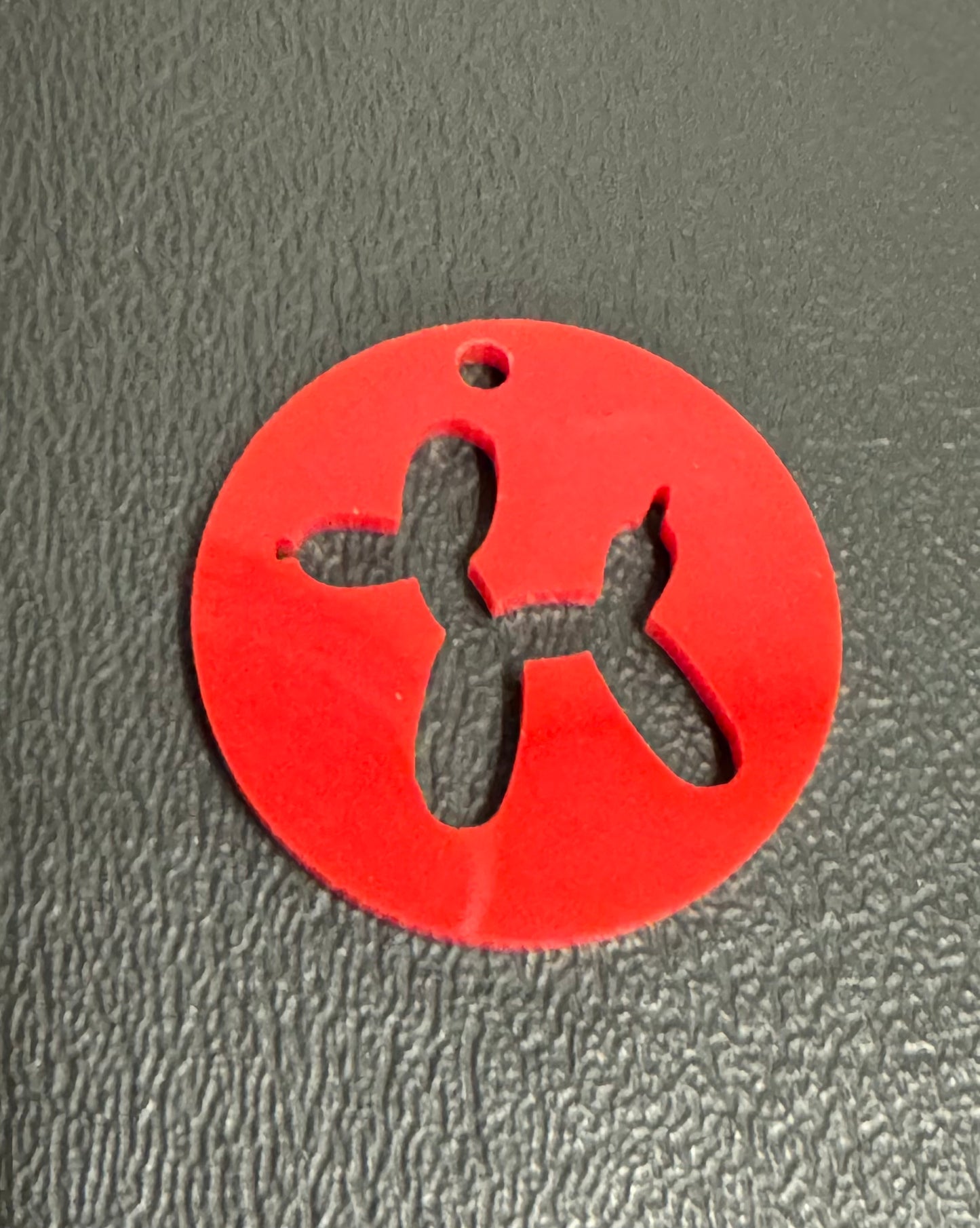 Acrylic Ballon Dog Circle Charm