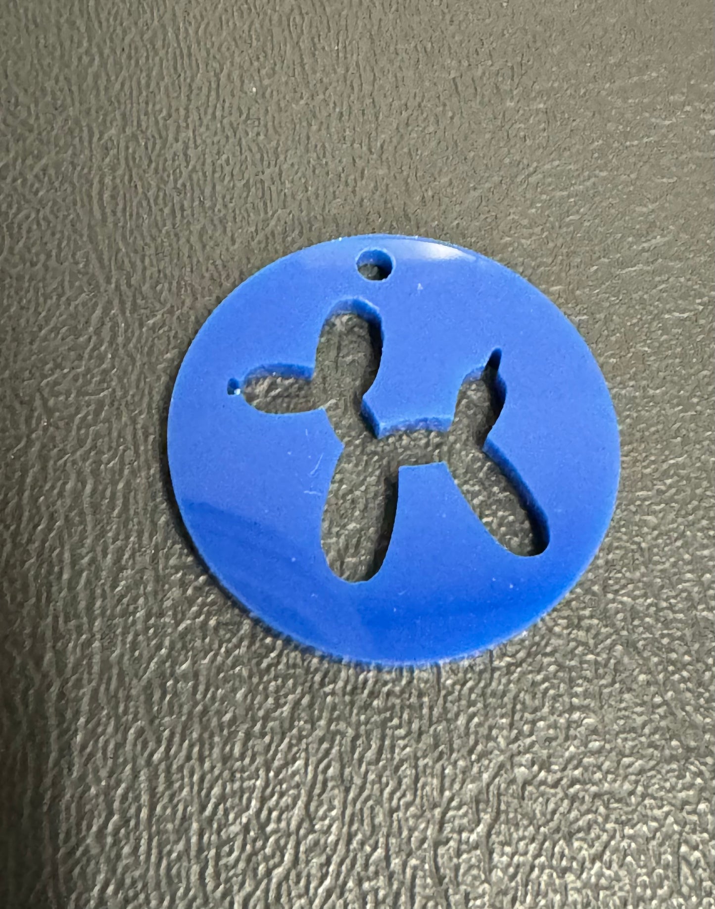 Acrylic Ballon Dog Circle Charm