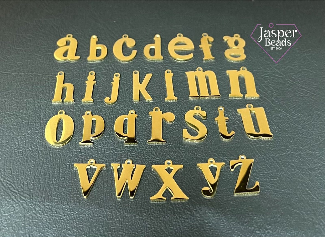 Stainless Steel Minuscule Letter Charm