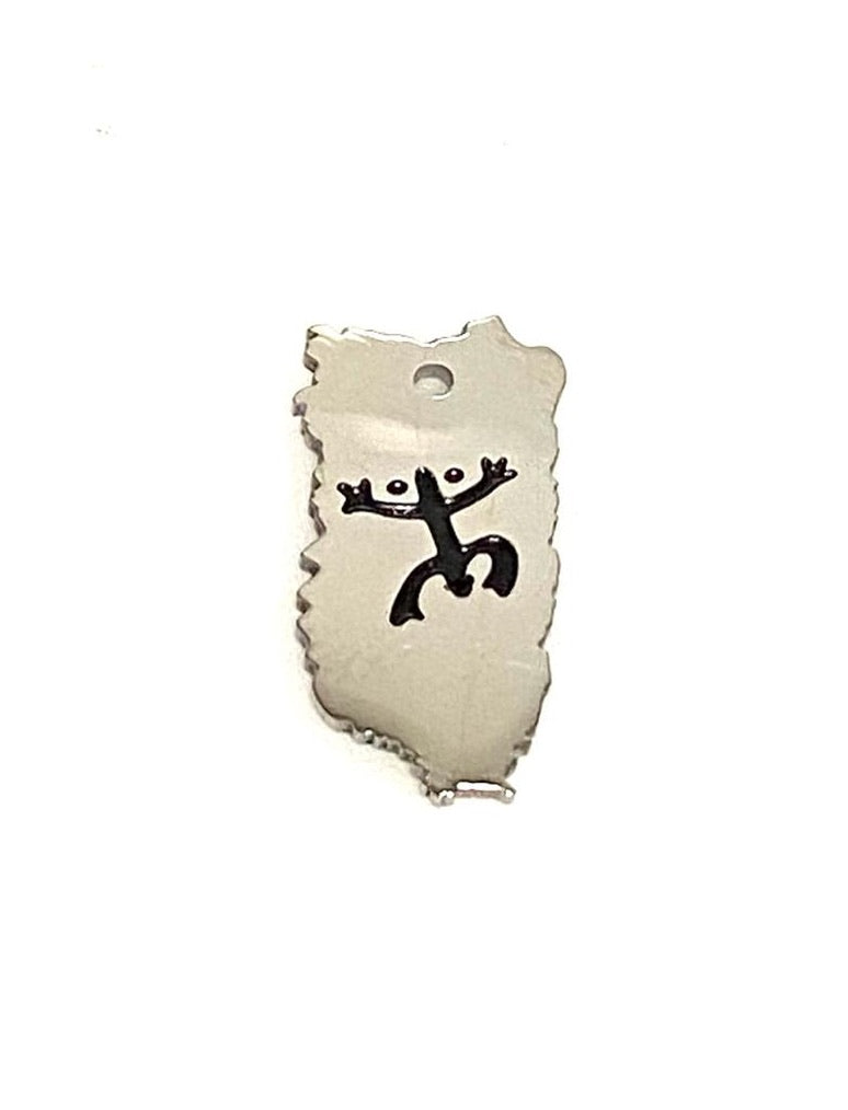 Stainless Steel Map with Coqui Charm