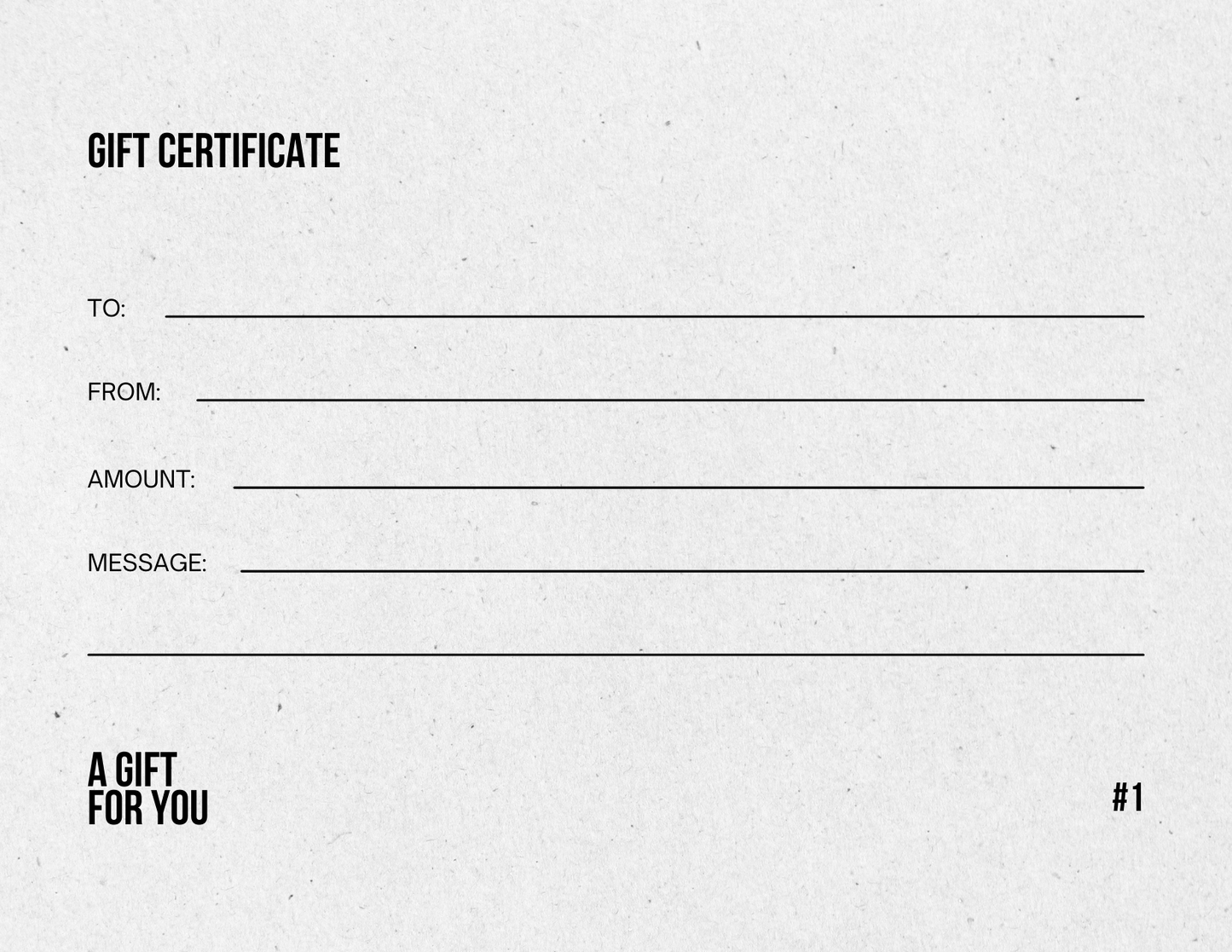 Gift Certificate