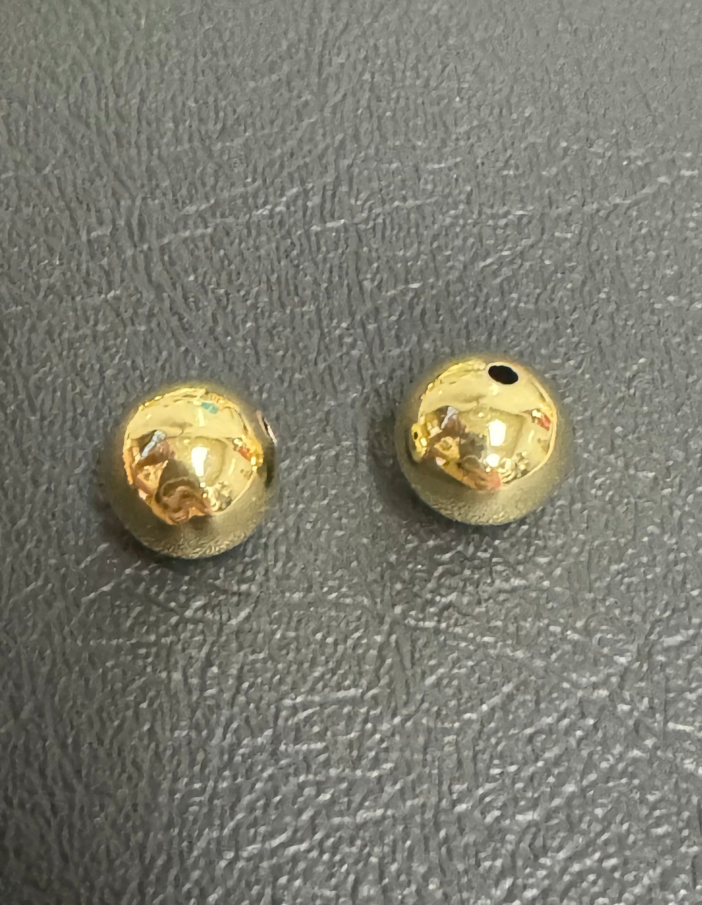 18k Gold Plated Smooth Round Bead