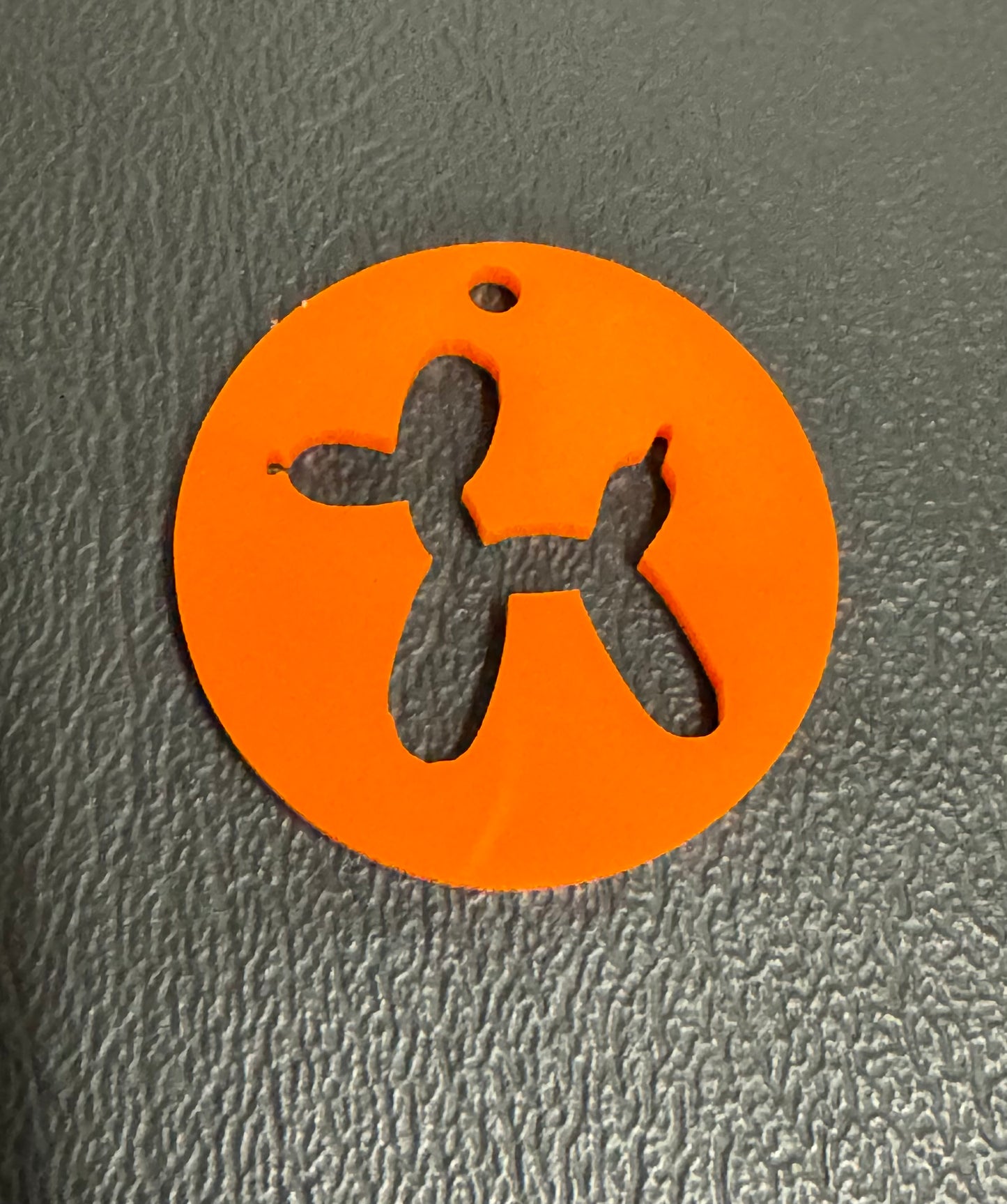 Acrylic Ballon Dog Circle Charm