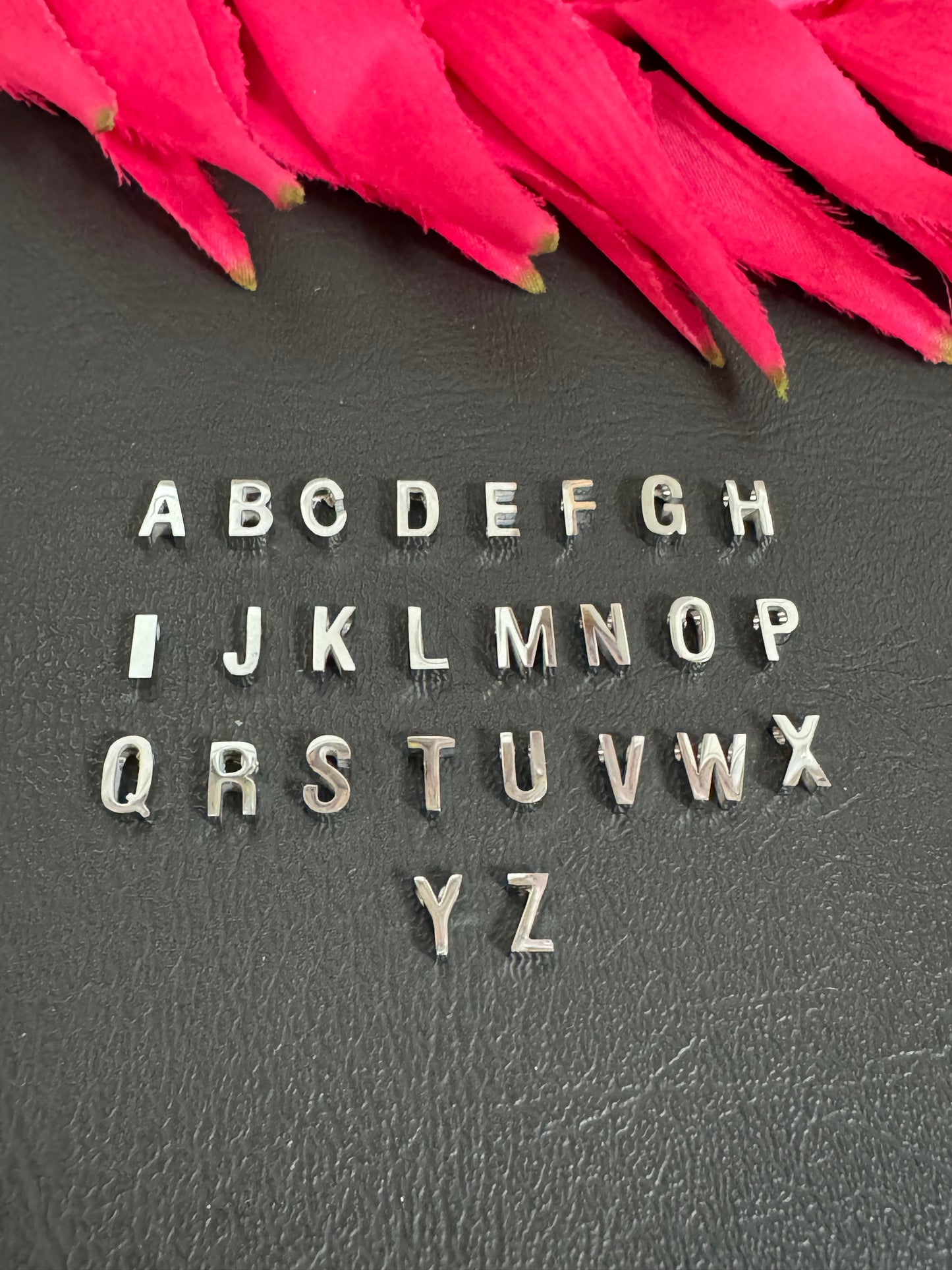 Stainless Steel Letter Beads