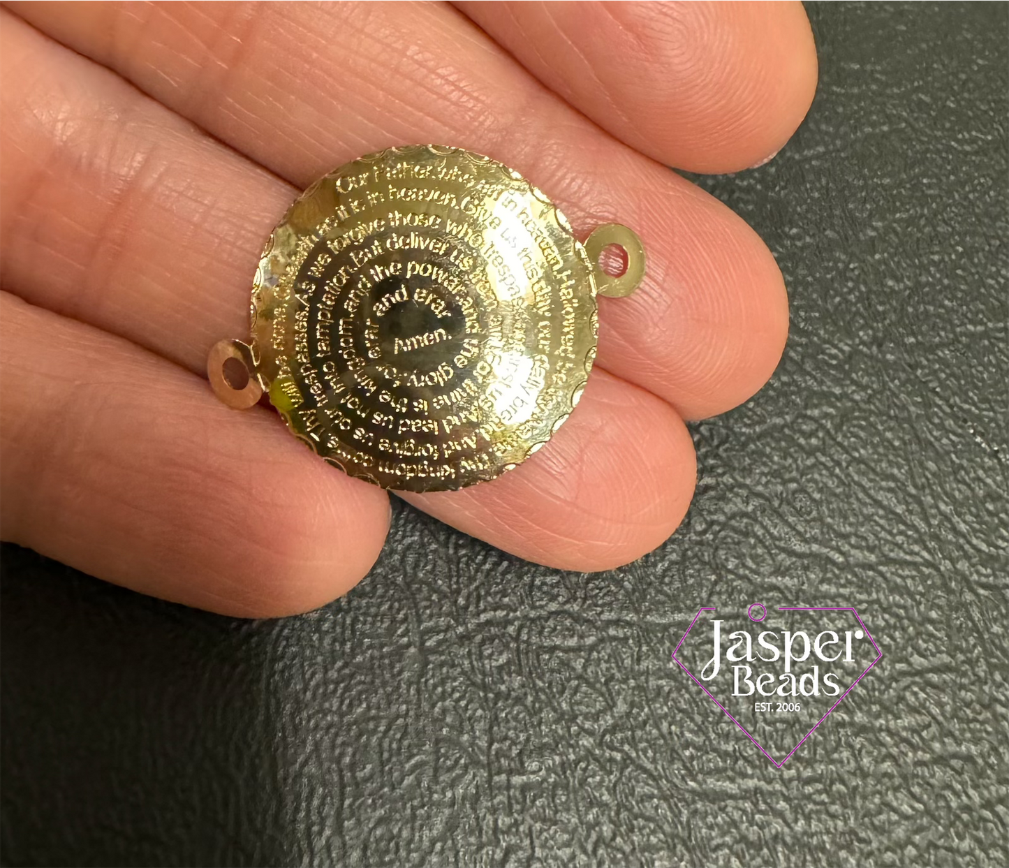 18k Gold Plated Padre Nuestro Connector