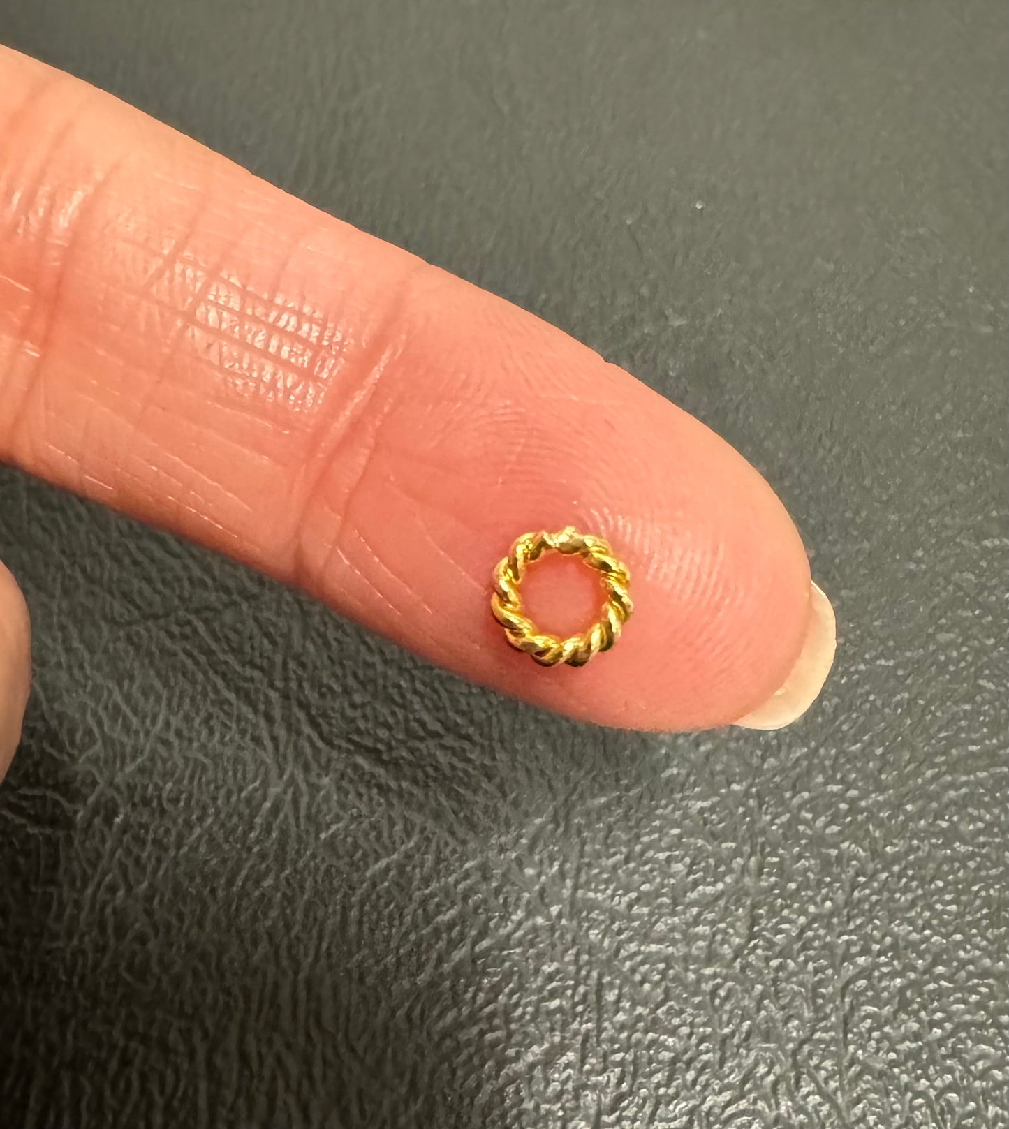 18k Gold Plated Twist Jump Ring