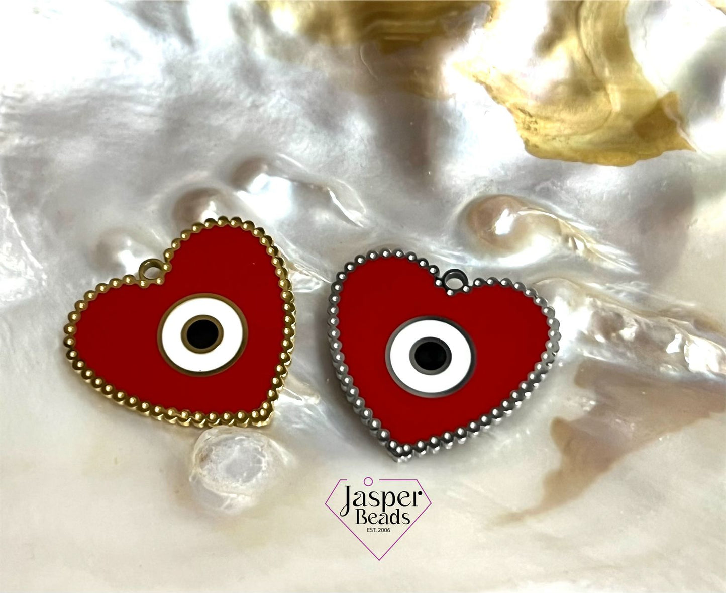 Evil Eye Heart Charm