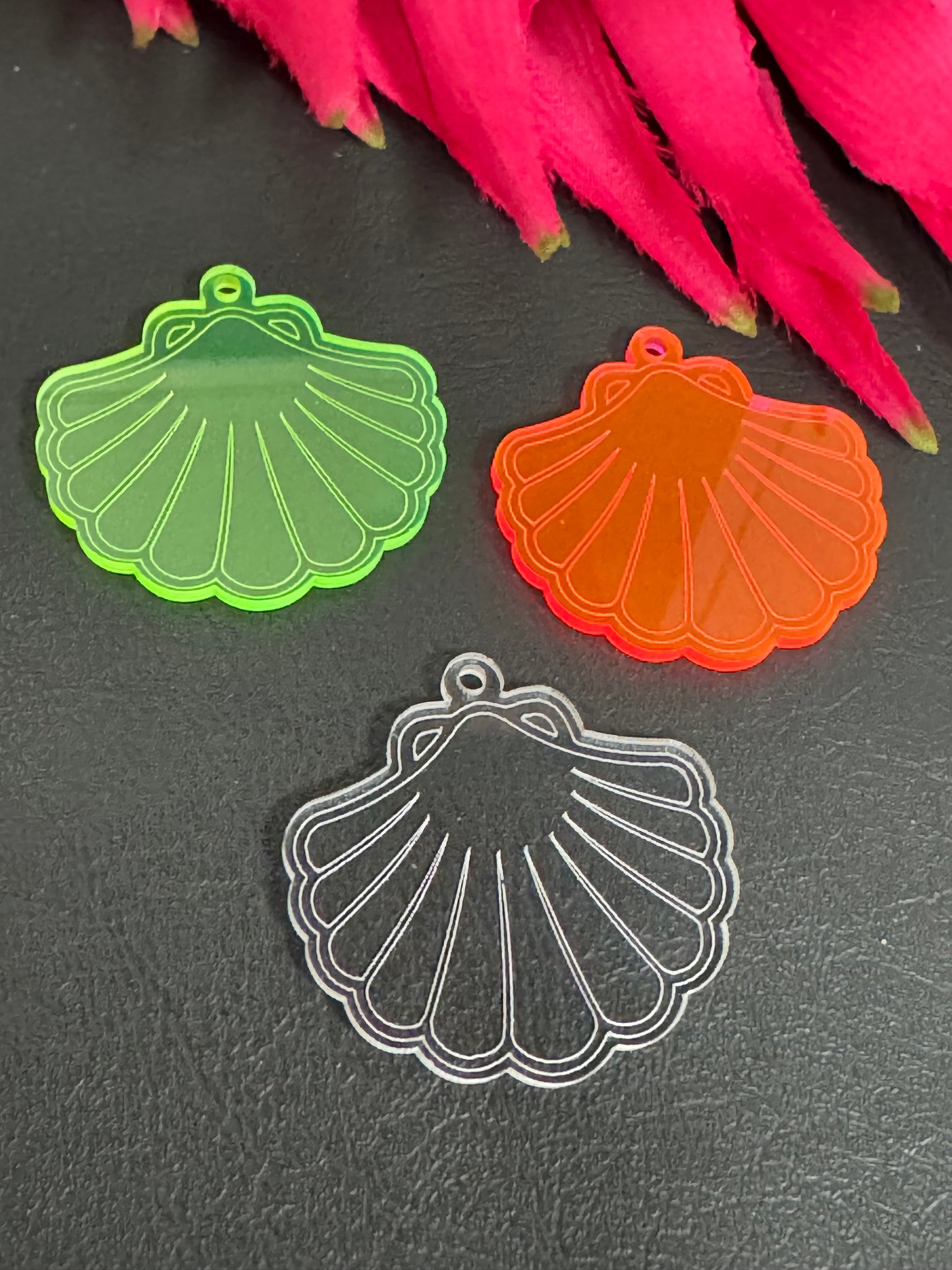 Acrylic Big Shell Charm