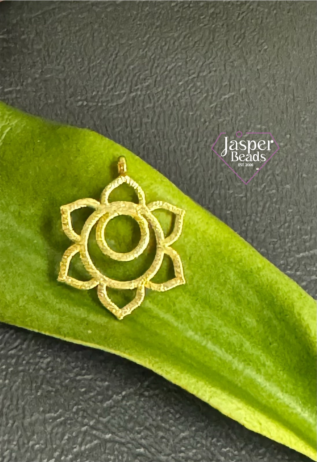 18k Gold Plated 6 Petals Flower Charm