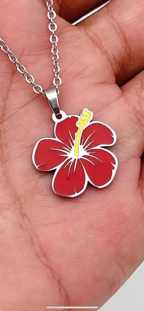 Enamel Amapola Stainelss Steel Charm