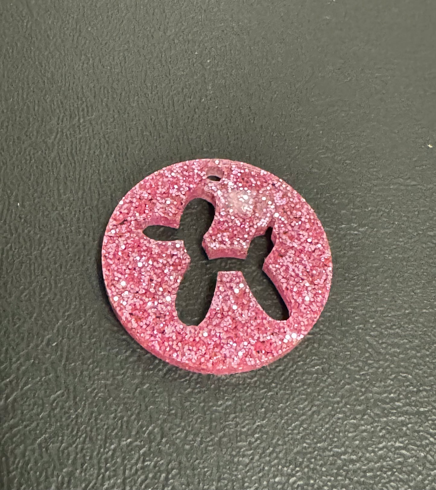 Acrylic Ballon Dog Circle Charm