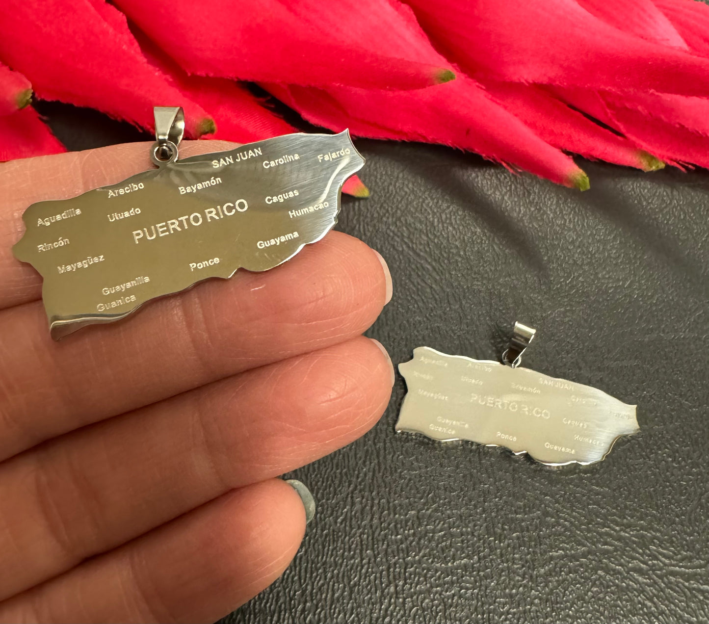 Stainless Steel PR Map with the Towns