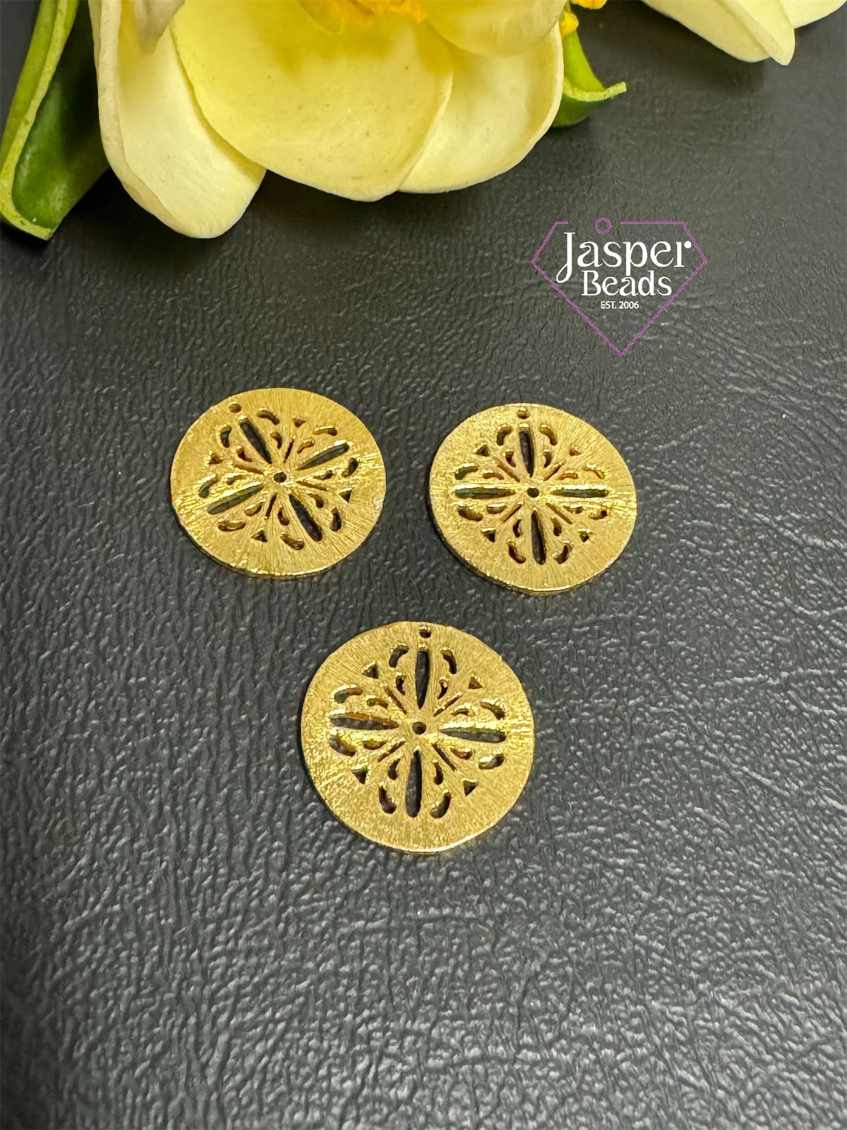 18k Gold Plated Flower Charm