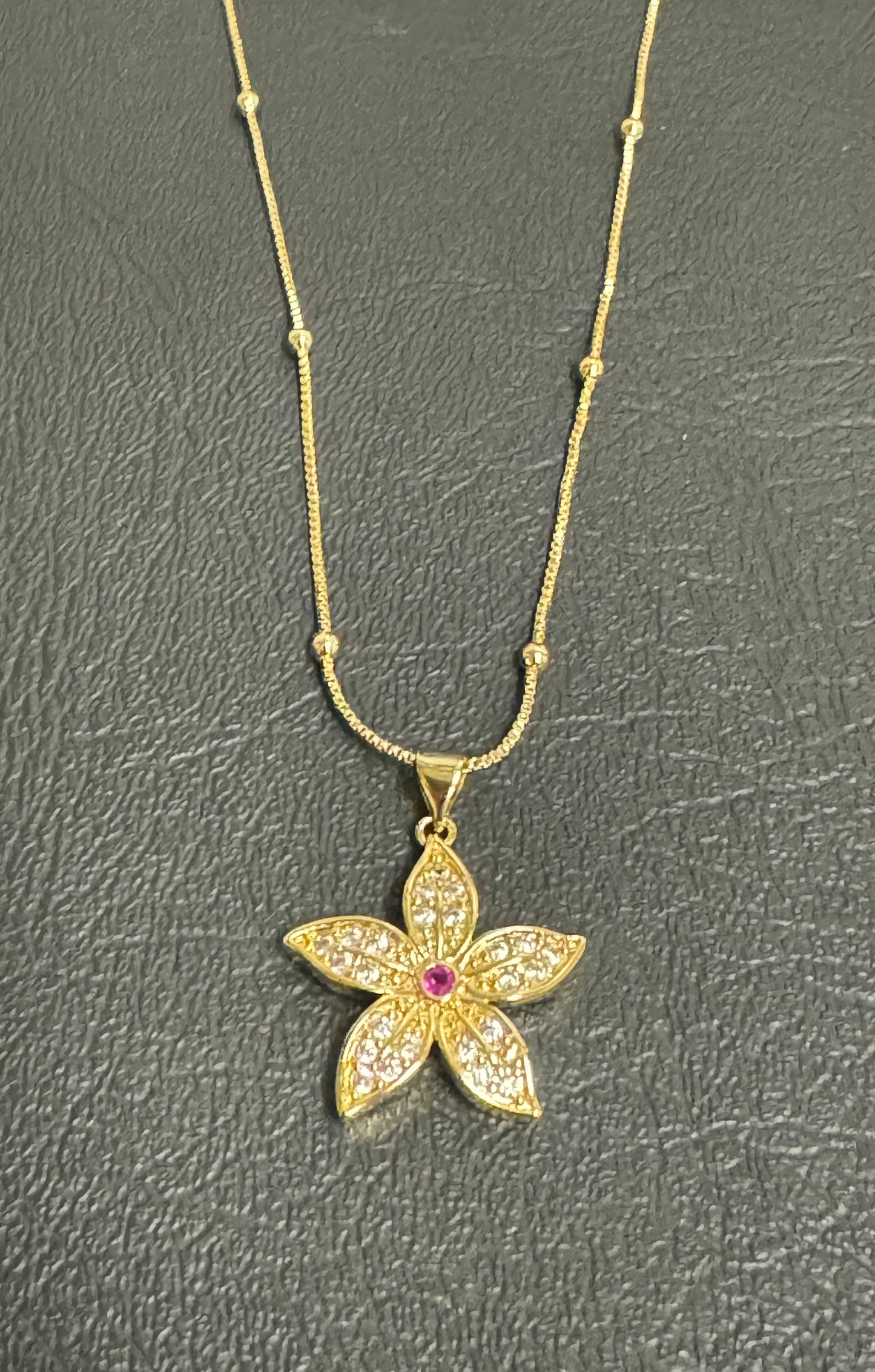 18k Gold Plated Flower Charm