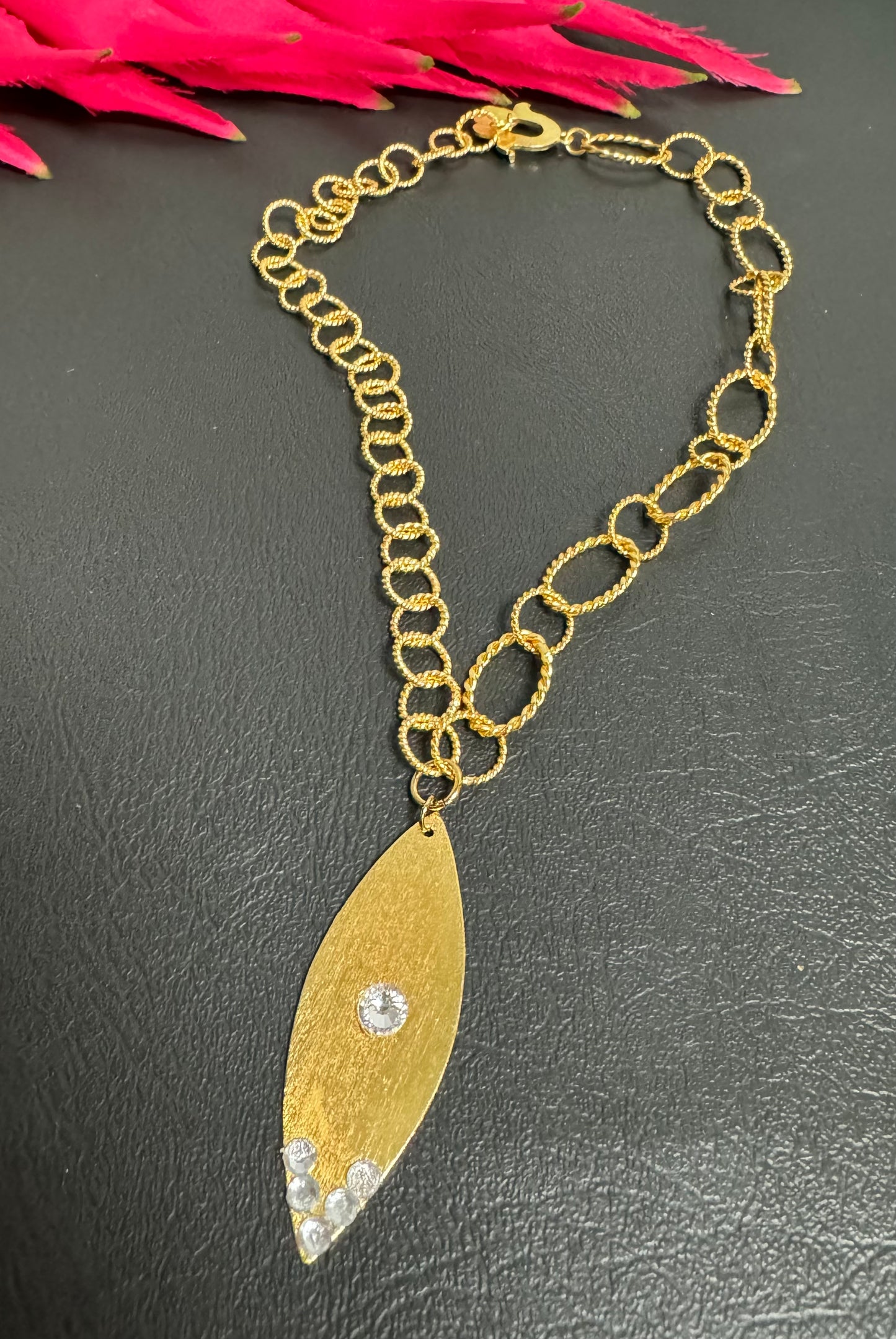 18k Gold Plated Leaf Shape