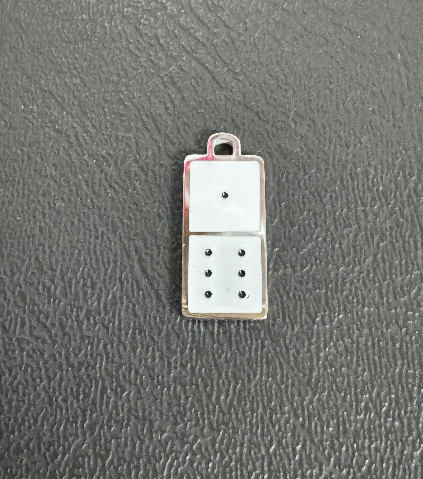 Stainless Steel Domino Charm