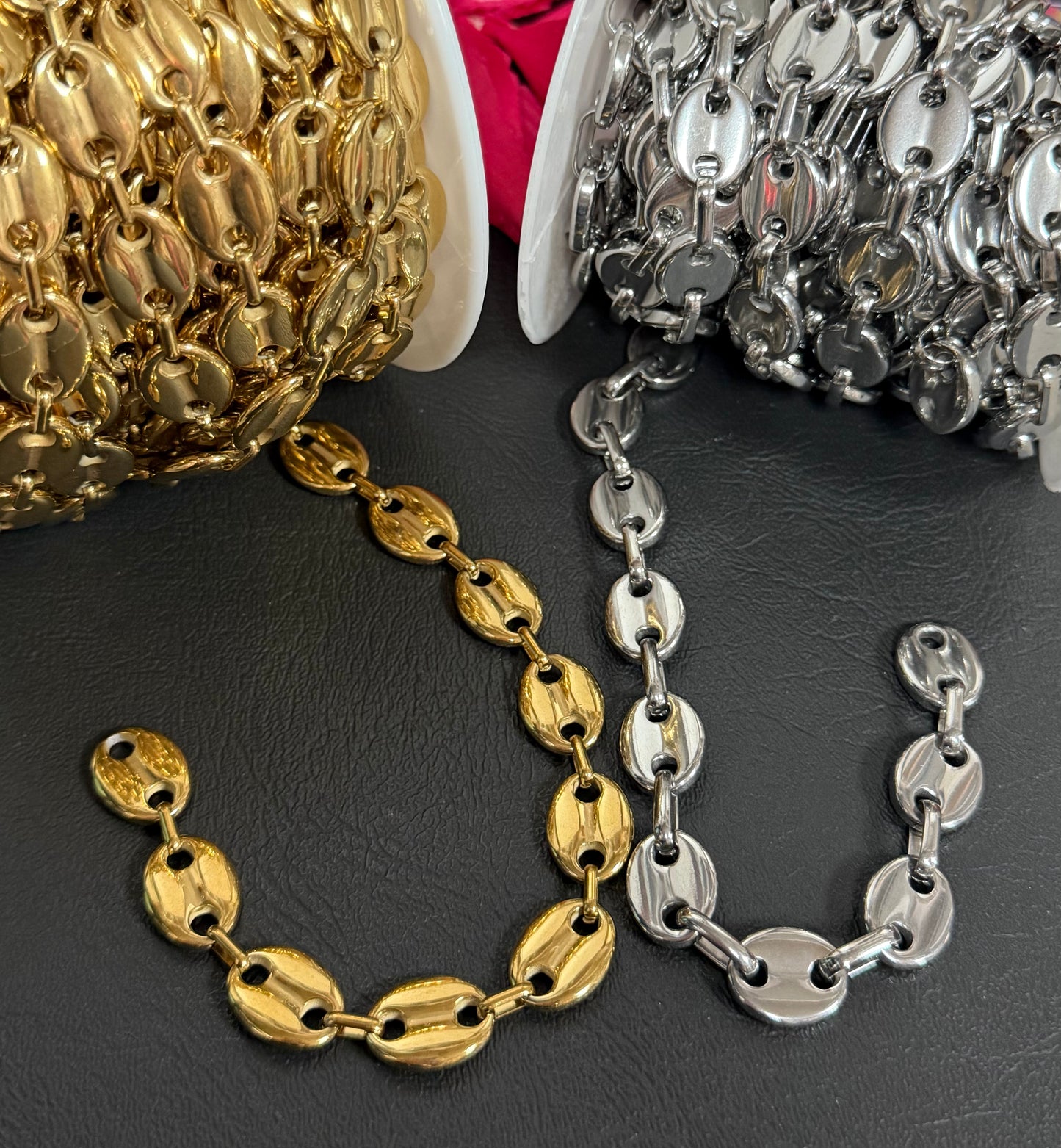 Huge Coffe Bean Stainless Steel Chain