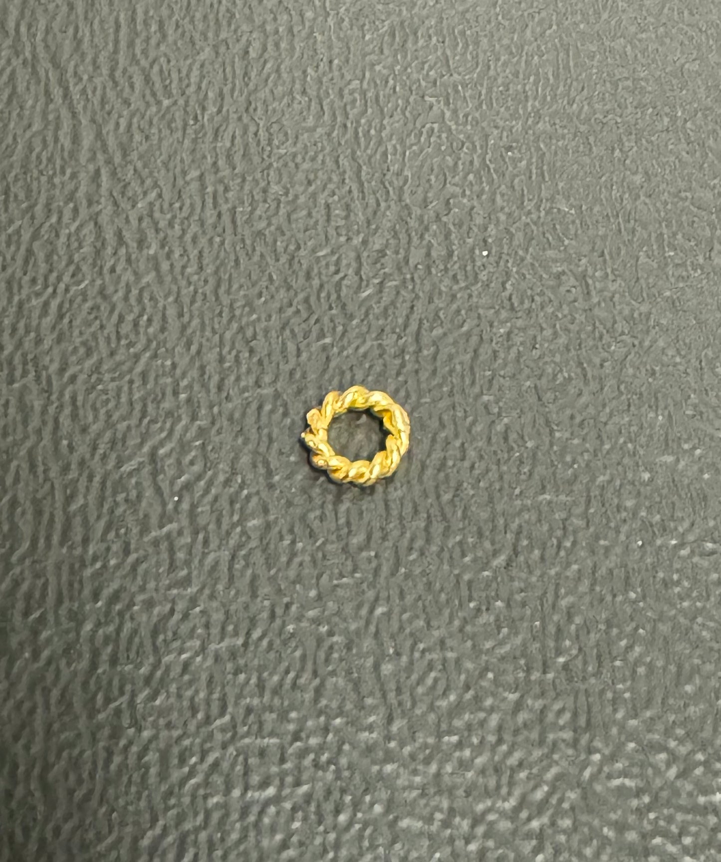 18k Gold Plated Textured Jump Ring