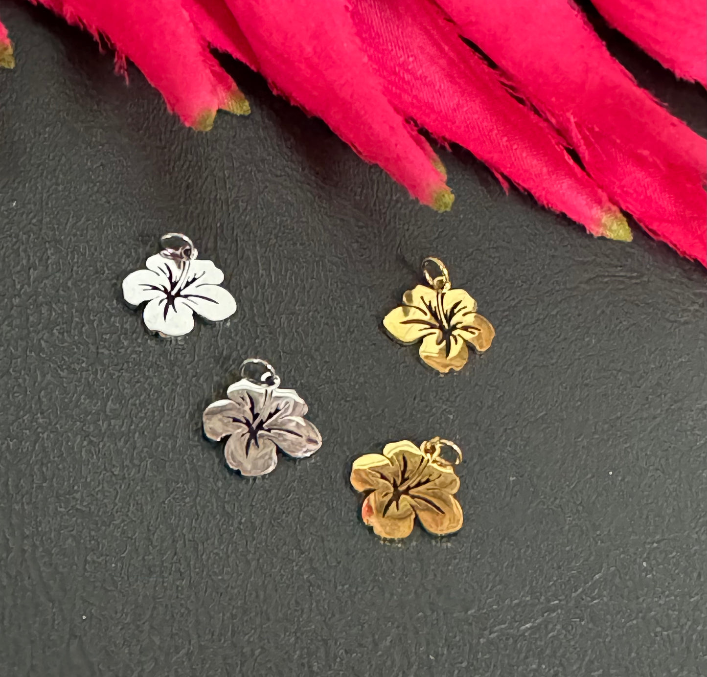 Stainless Steel Flower Charm