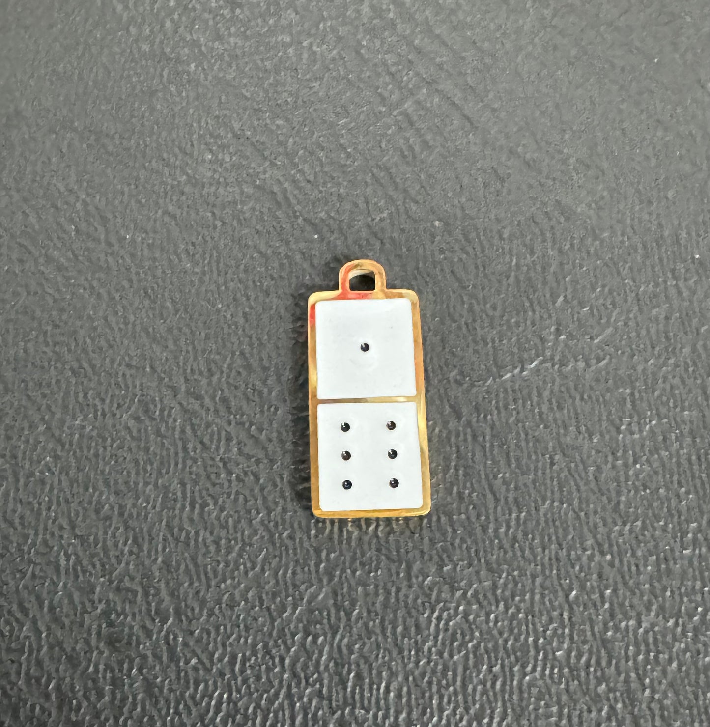 Stainless Steel Domino Charm
