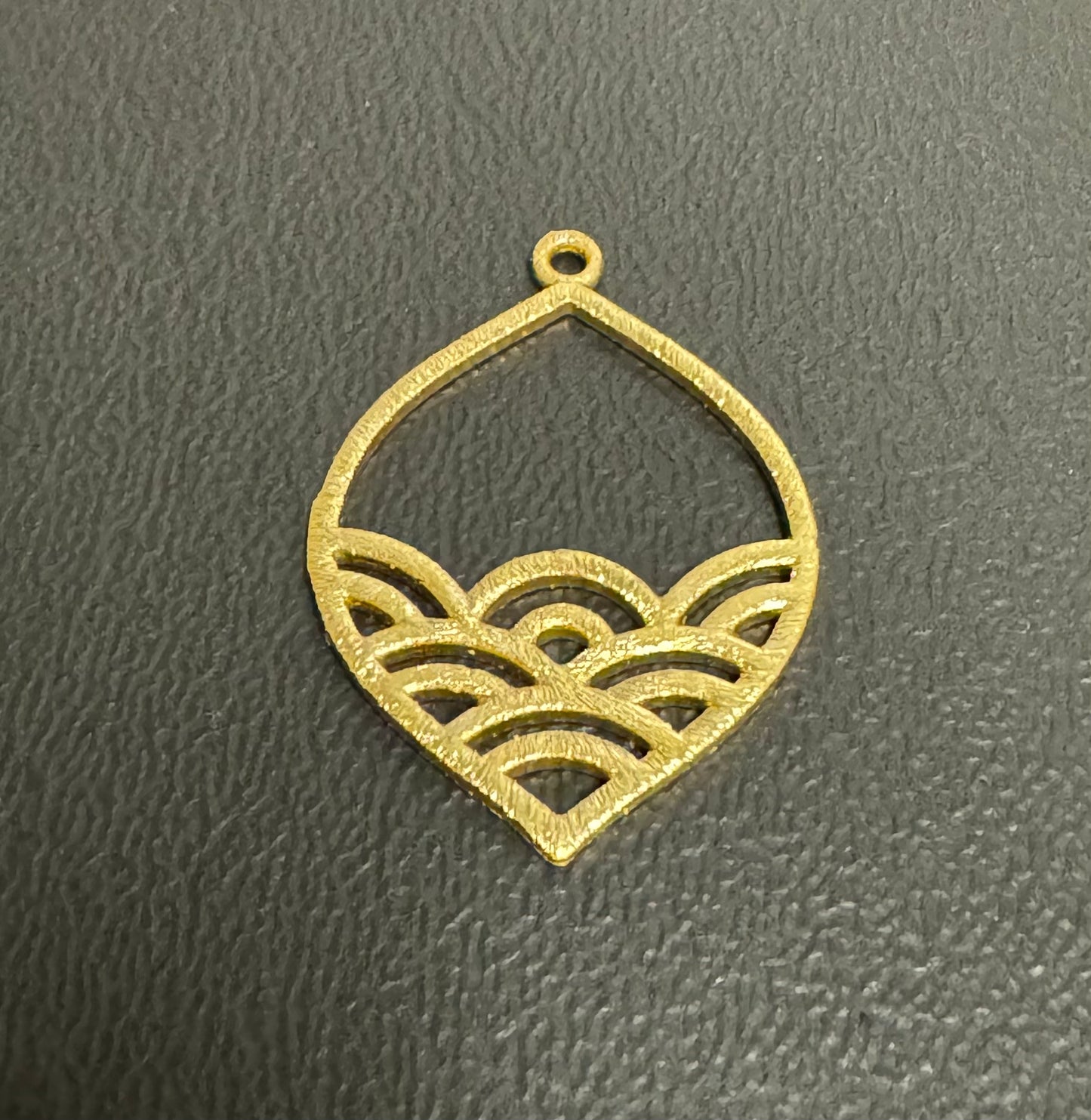 18k Gold Plated Wave Drop Charm