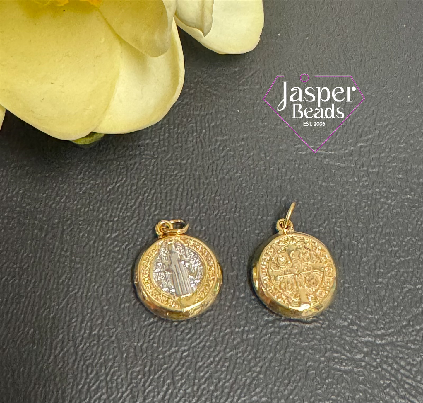 18k Gold and Silver Plated San Benito Charm