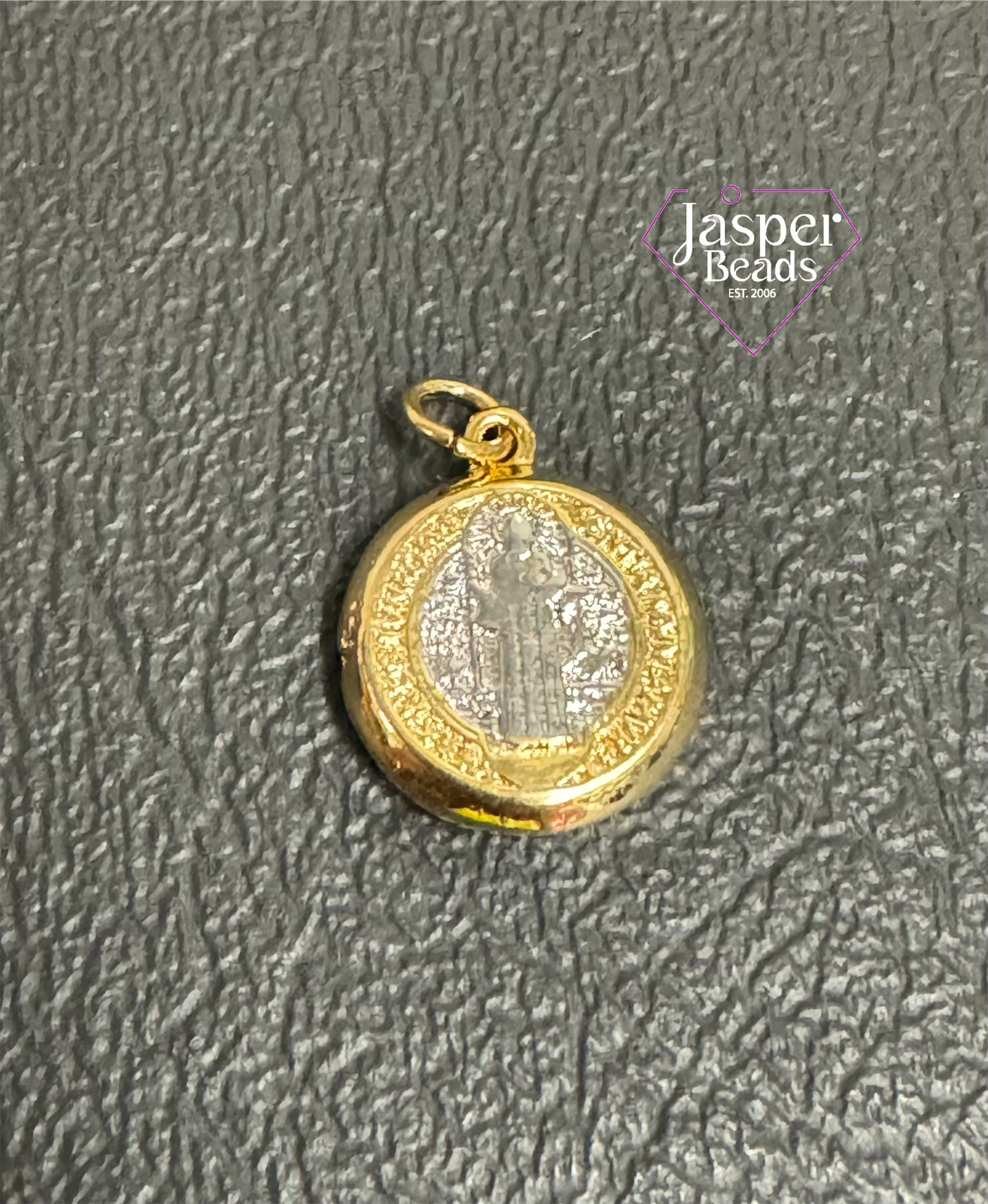 18k Gold and Silver Plated San Benito Charm