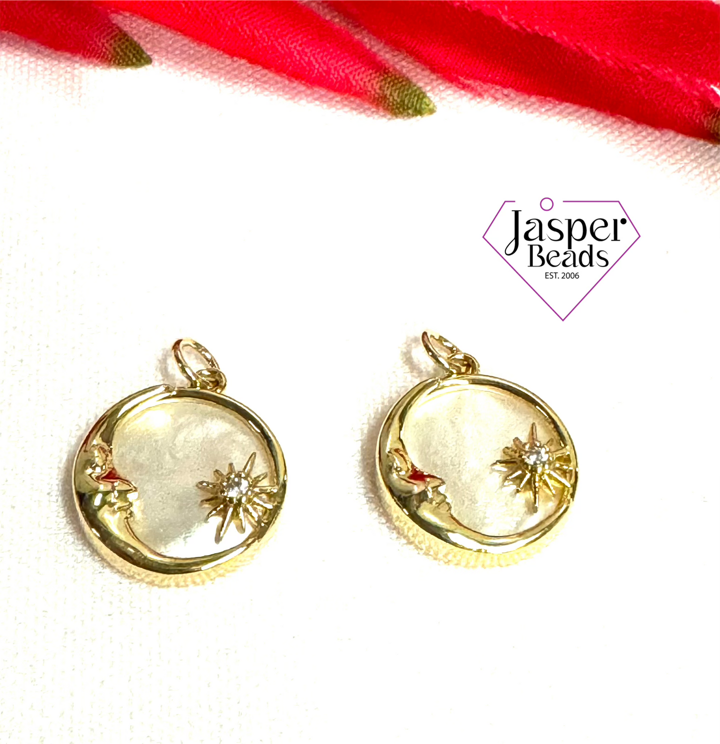 18k Gold Plated Charm with Shell
