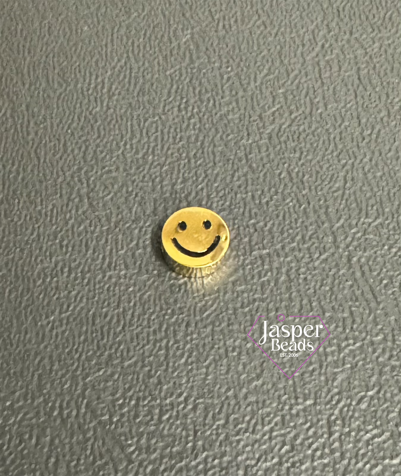 Stainless Steel Happy Face Bead