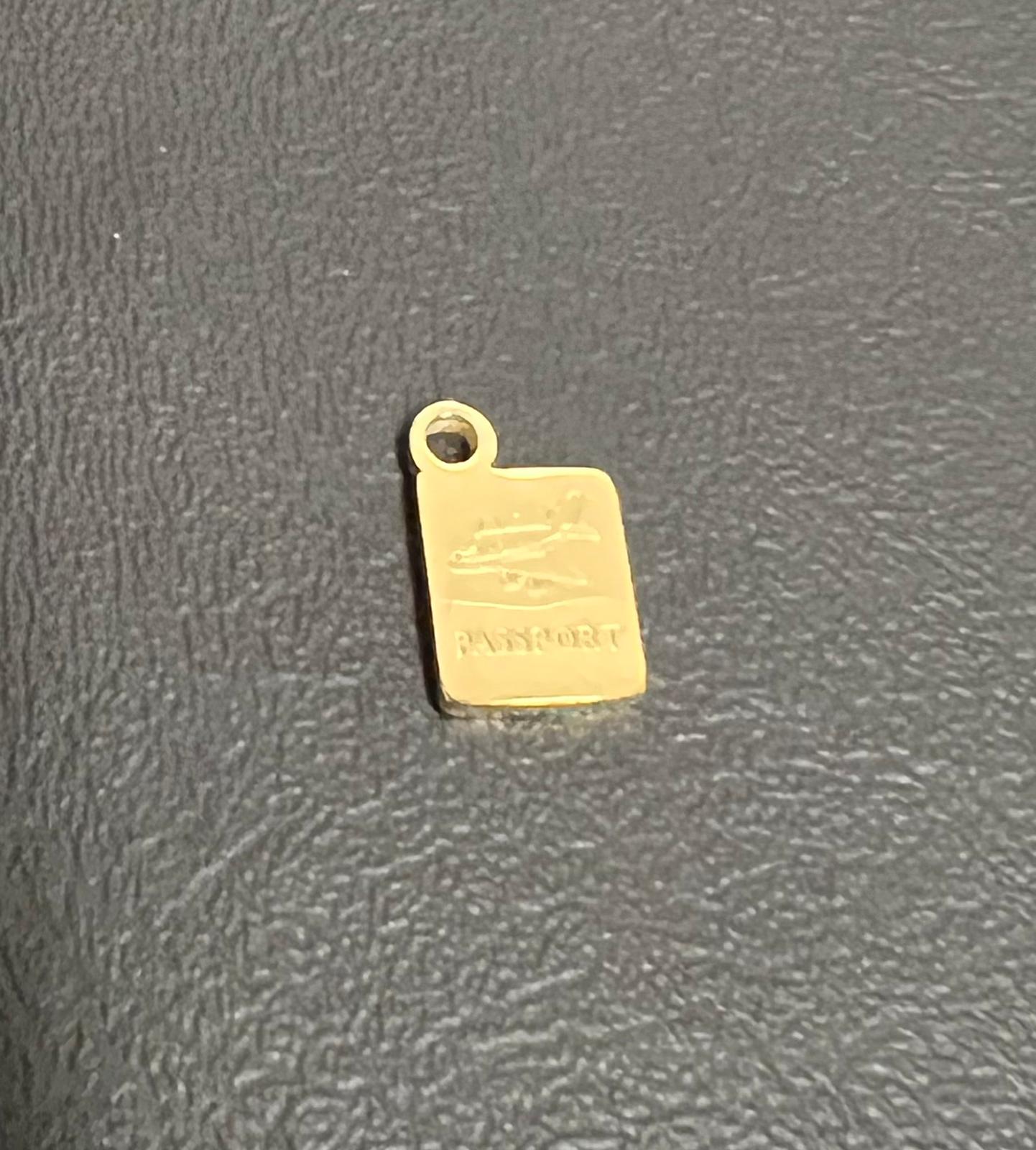 Stainless Steel Passport Charm