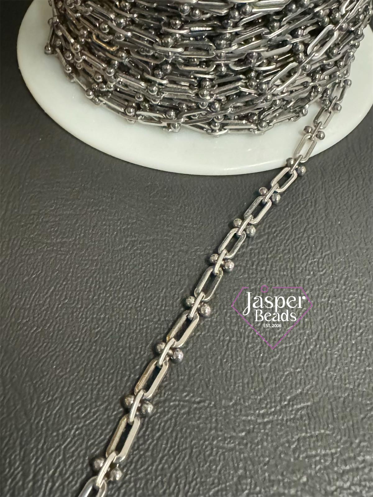 Stainless Steel Paper Clip with Dots Chain