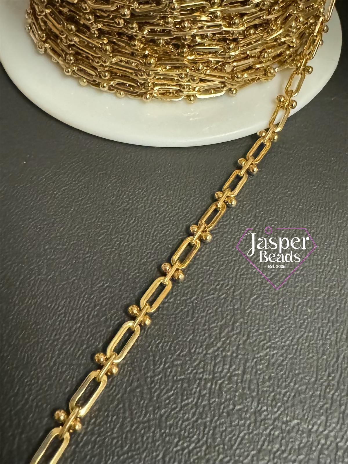 Stainless Steel Paper Clip with Dots Chain