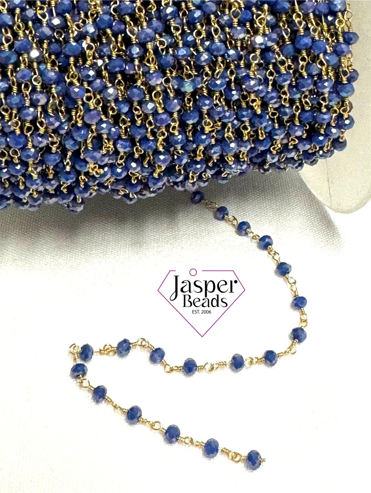 Gold Plated Crystal Beading Chain