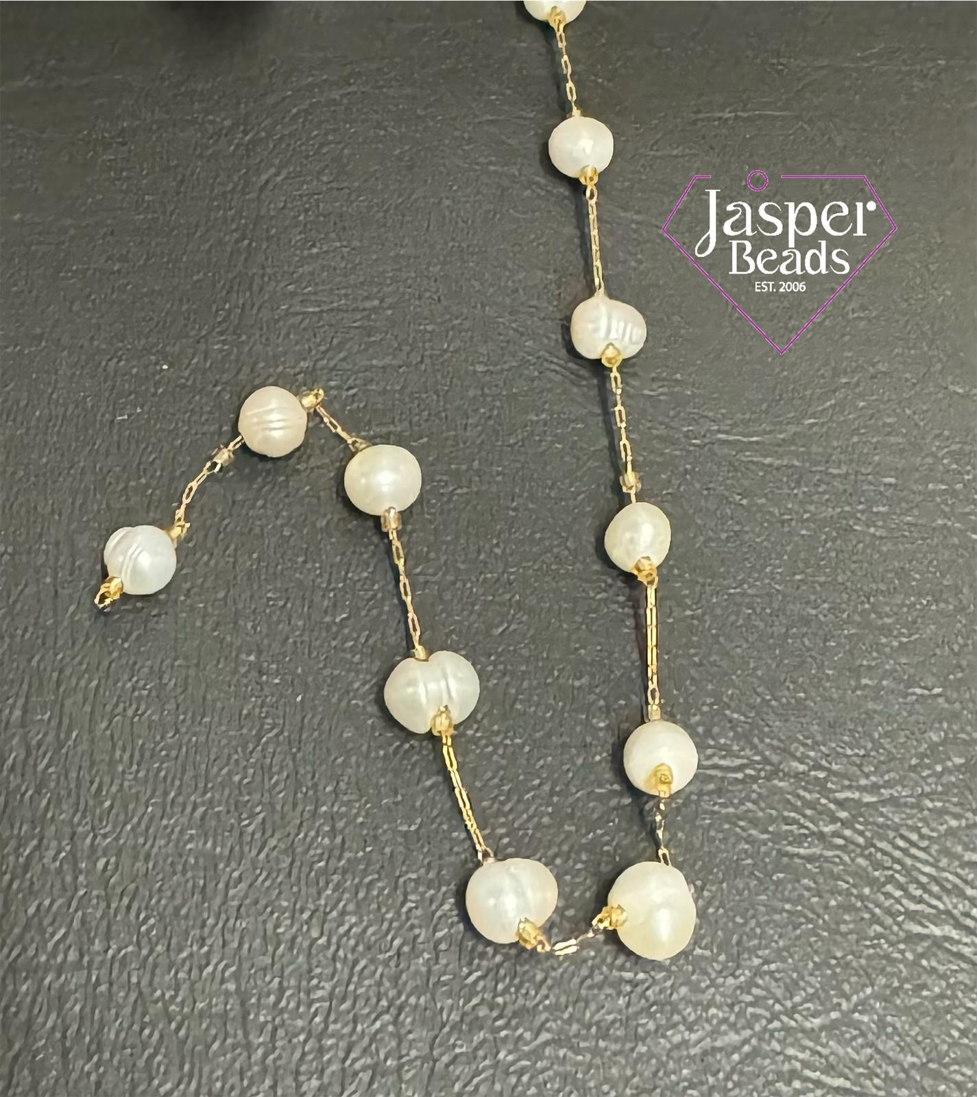 Stainless Steel Freshwater Pearl Beading Chain