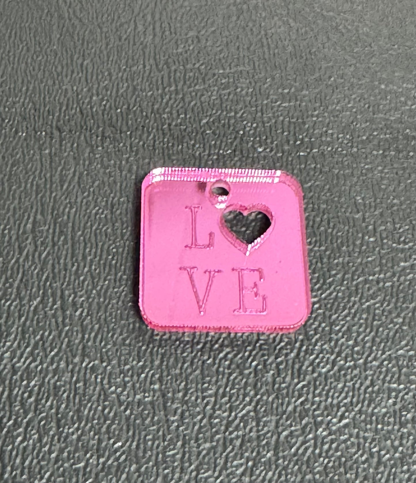 Acrylic Square Love Charm