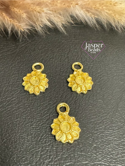 18k Gold Plated Sunflower Charm