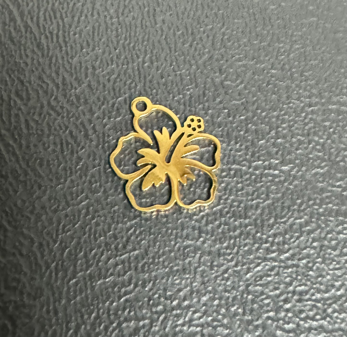 Stainless Steel Amapola Cut Laser Charm