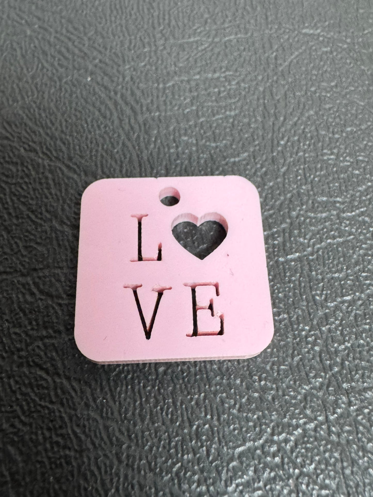 Acrylic Square Love Charm