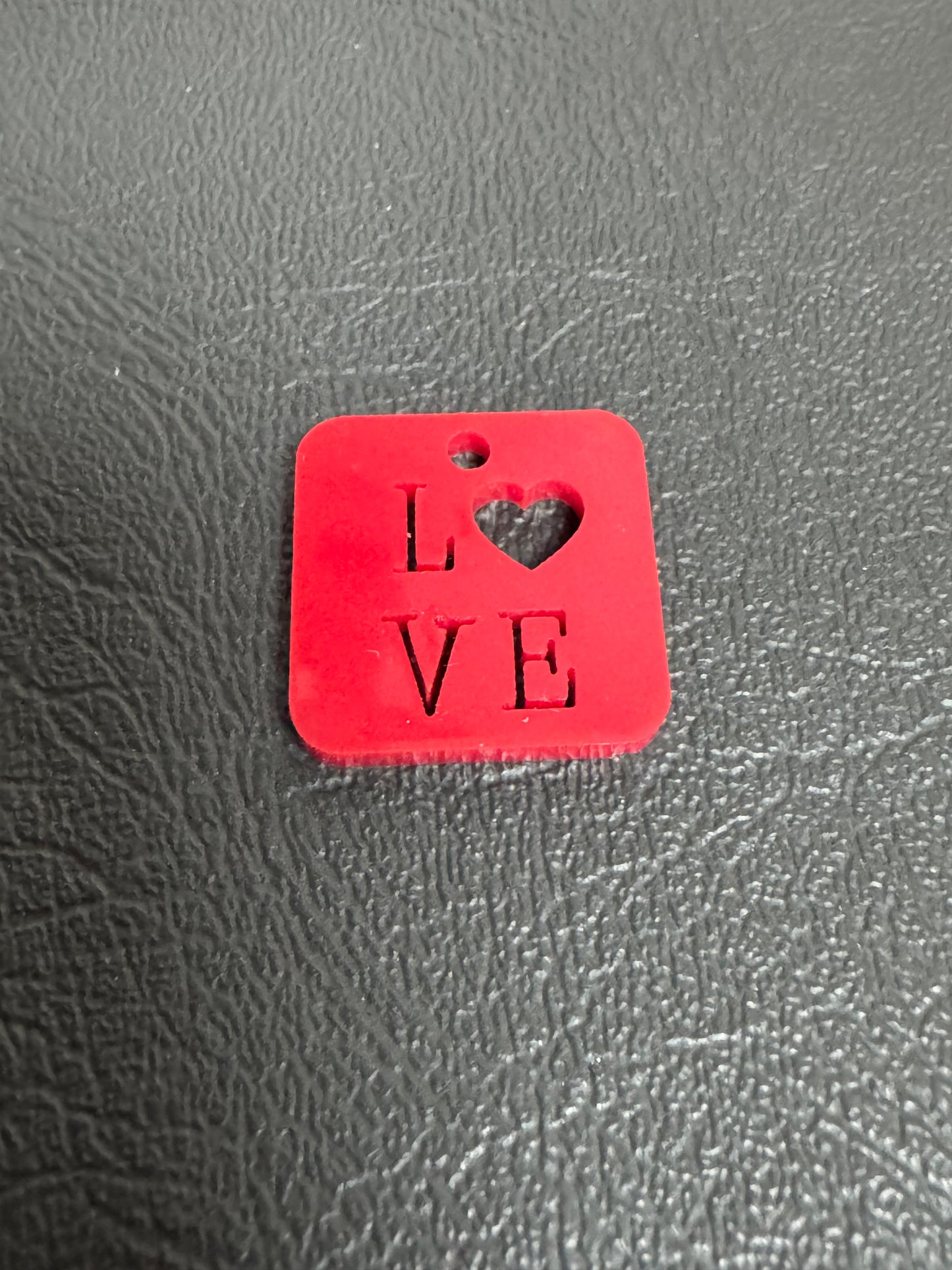 Acrylic Square Love Charm